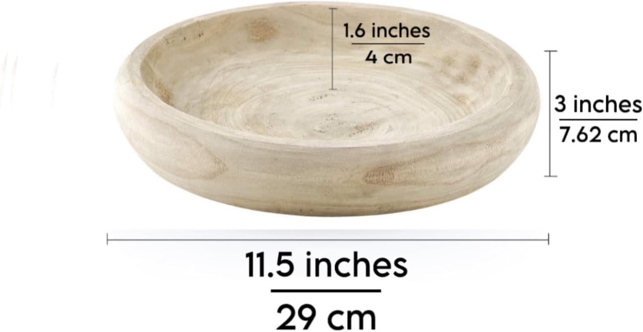 Modern Organic Wooden Decorative Bowl
