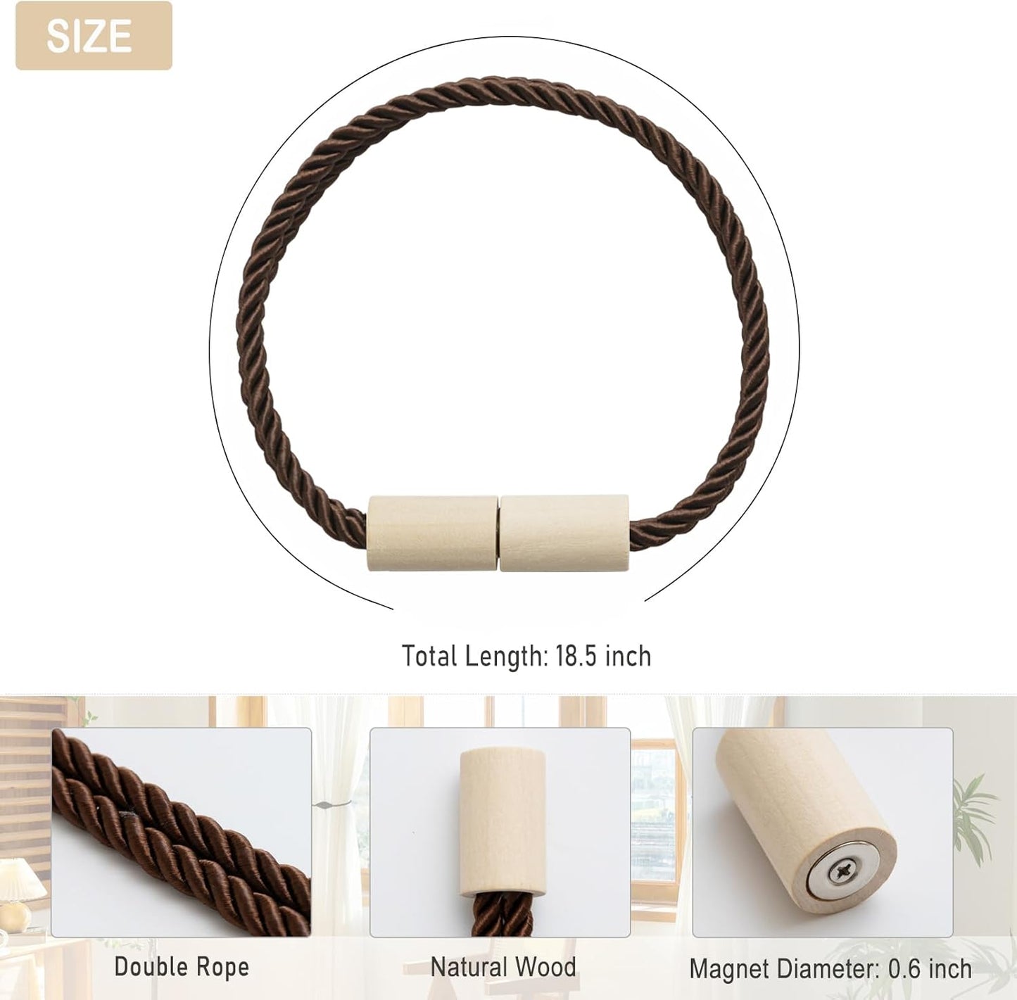 Magnetic Boho Curtain Tiebacks