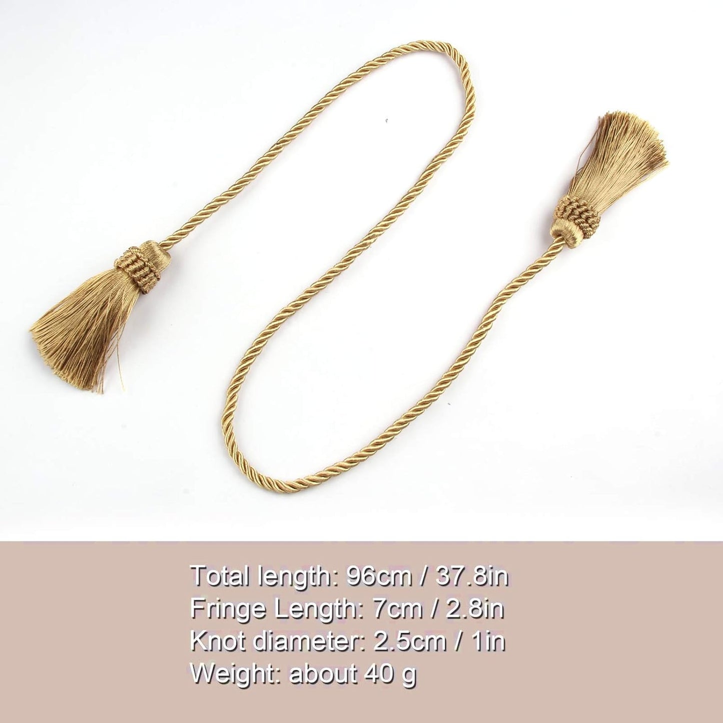 Gold Tassel Curtain Tiebacks