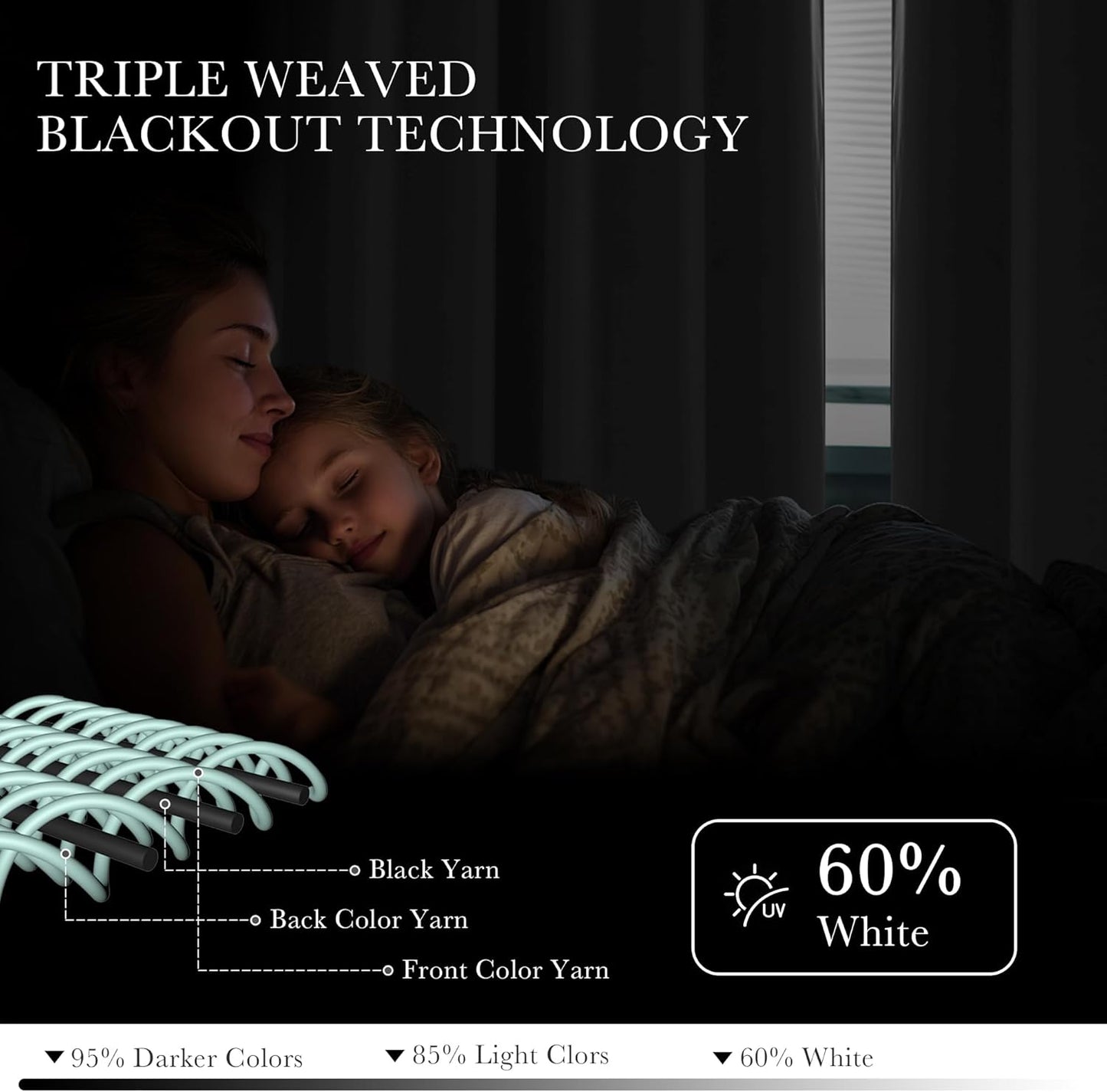 Greyish White Darkening Curtains