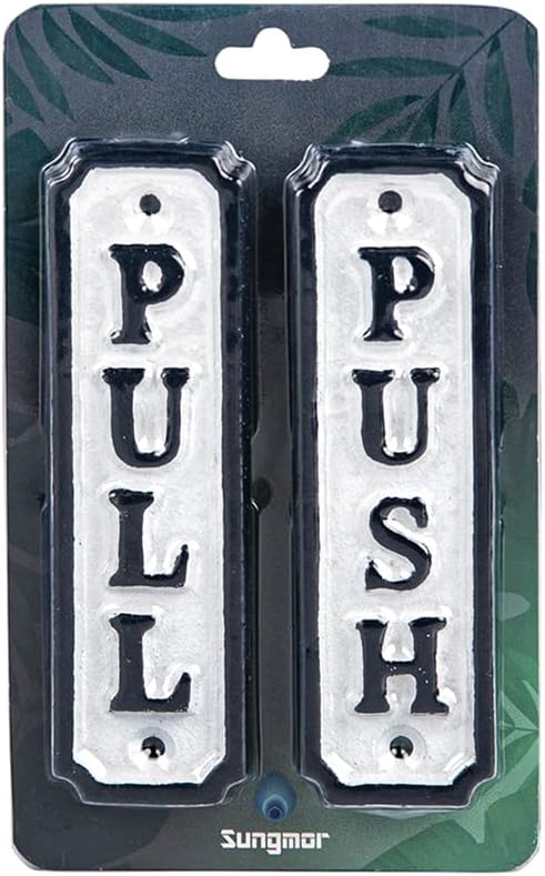 Cast Iron Push Pull Door Signs