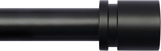 Modern Black Rod Set with Aluminum Finials