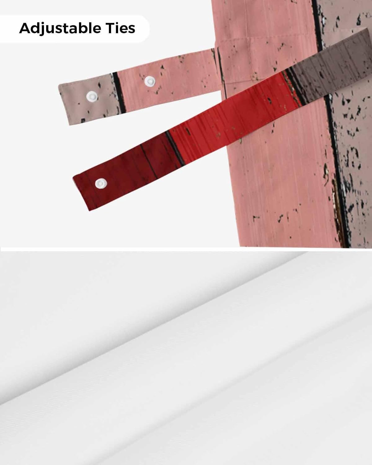 Red Wood Grain Window Valance