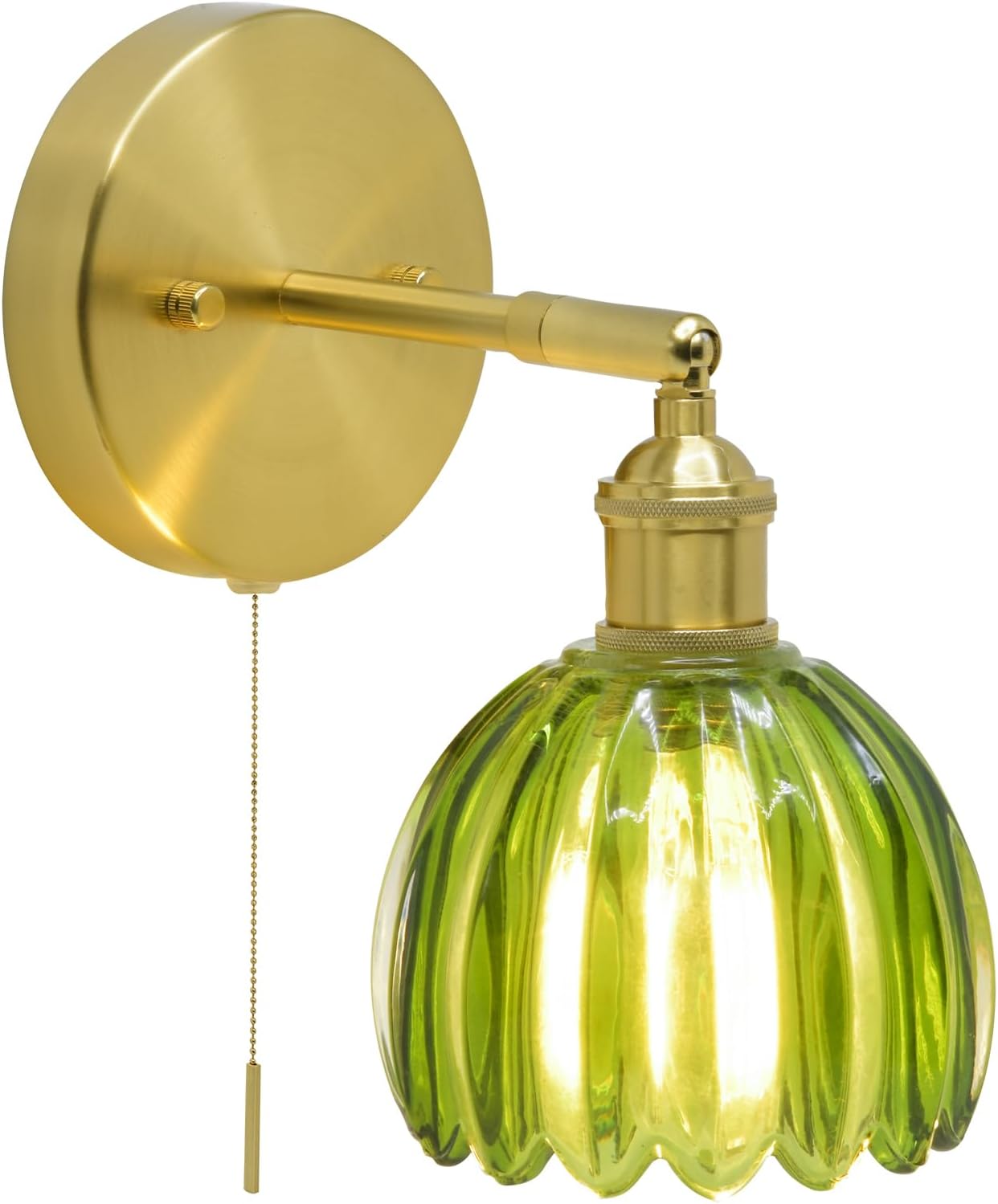 Vintage Green Tulip Sconce