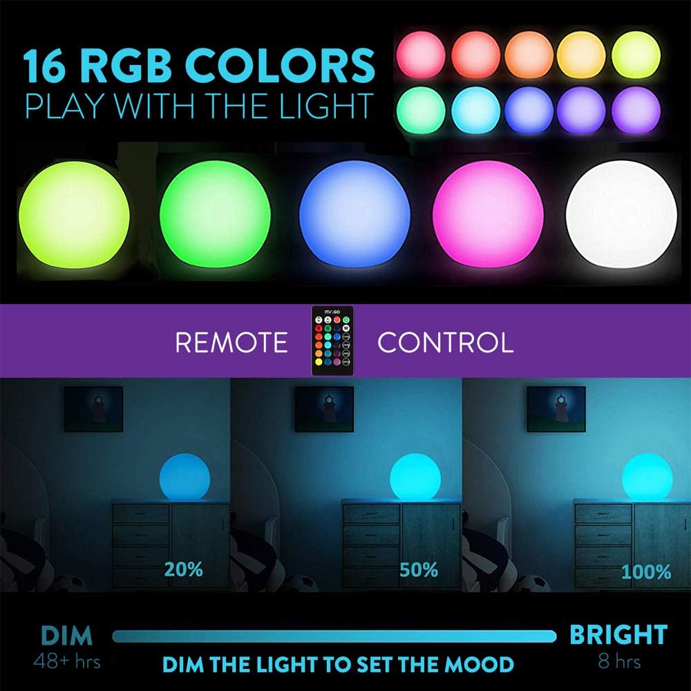 12" Rechargeable RGB LED Light