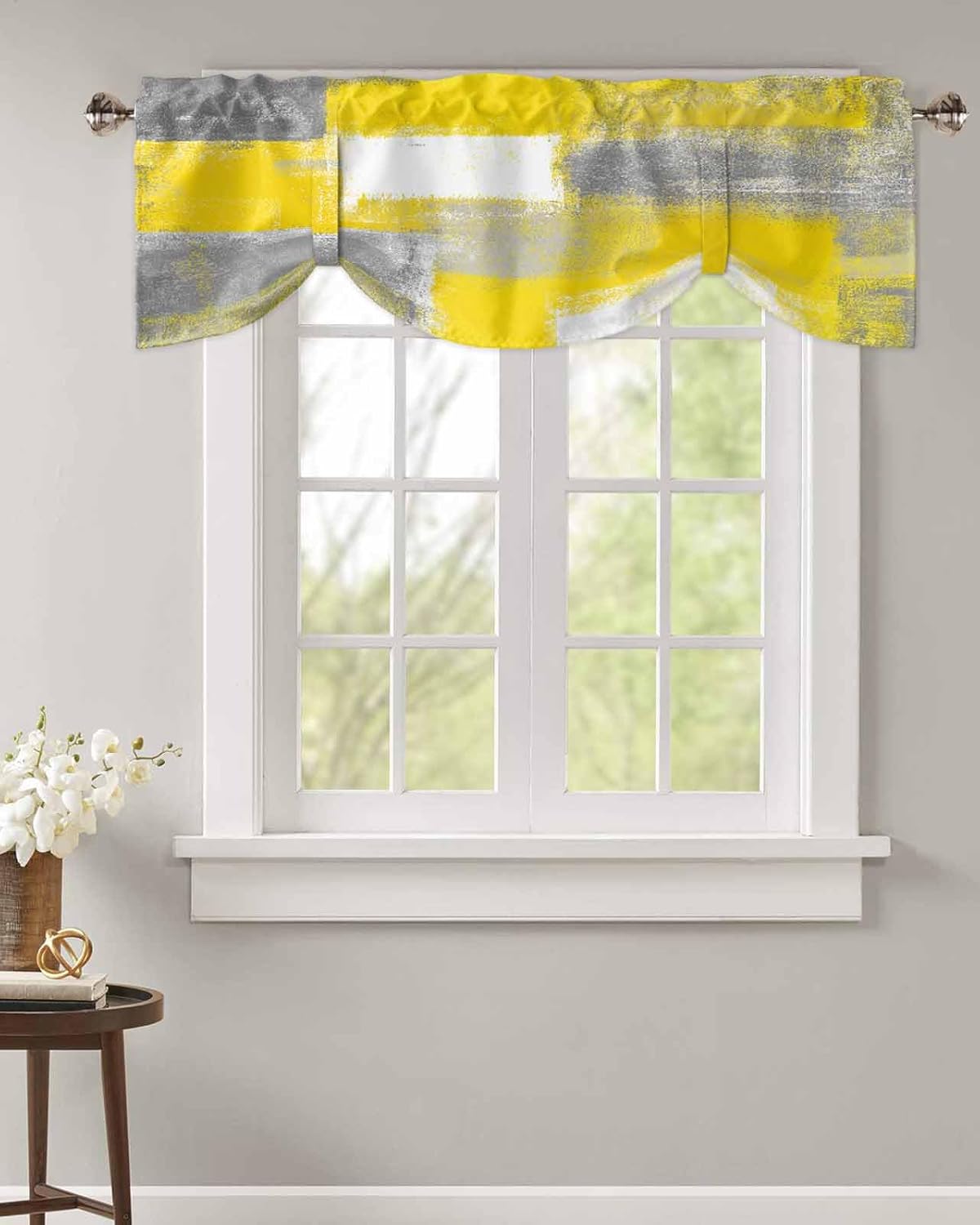 Yellow Graffiti Art Valance