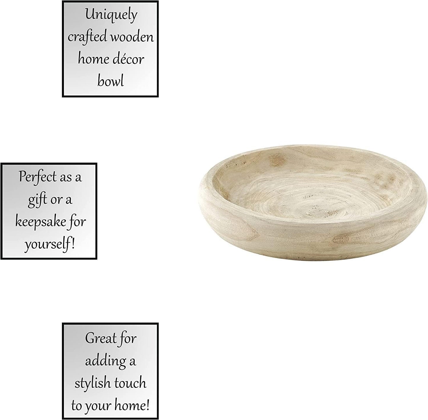 Modern Organic Wooden Decorative Bowl