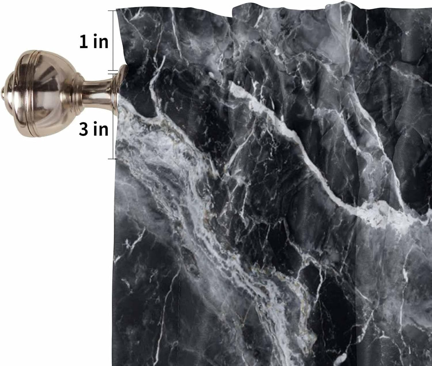 Black Marble Window Valance