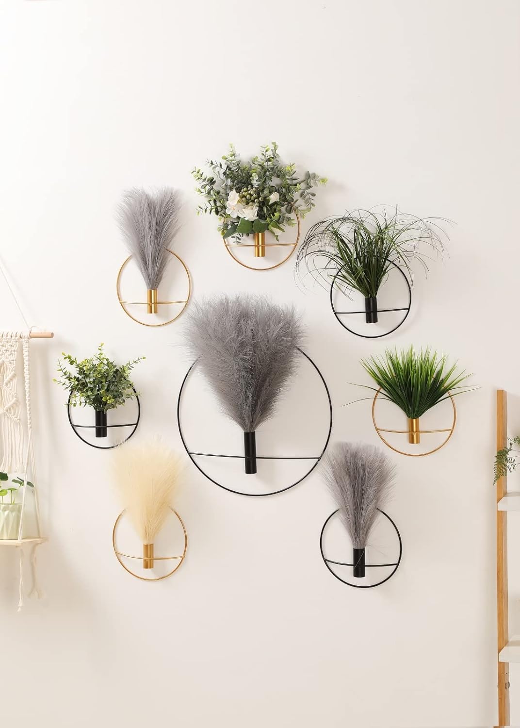 Hanging Artificial Pampas Display