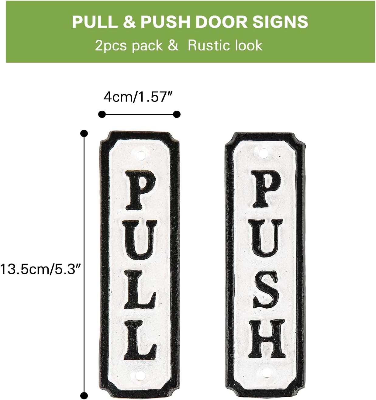 Cast Iron Push Pull Door Signs