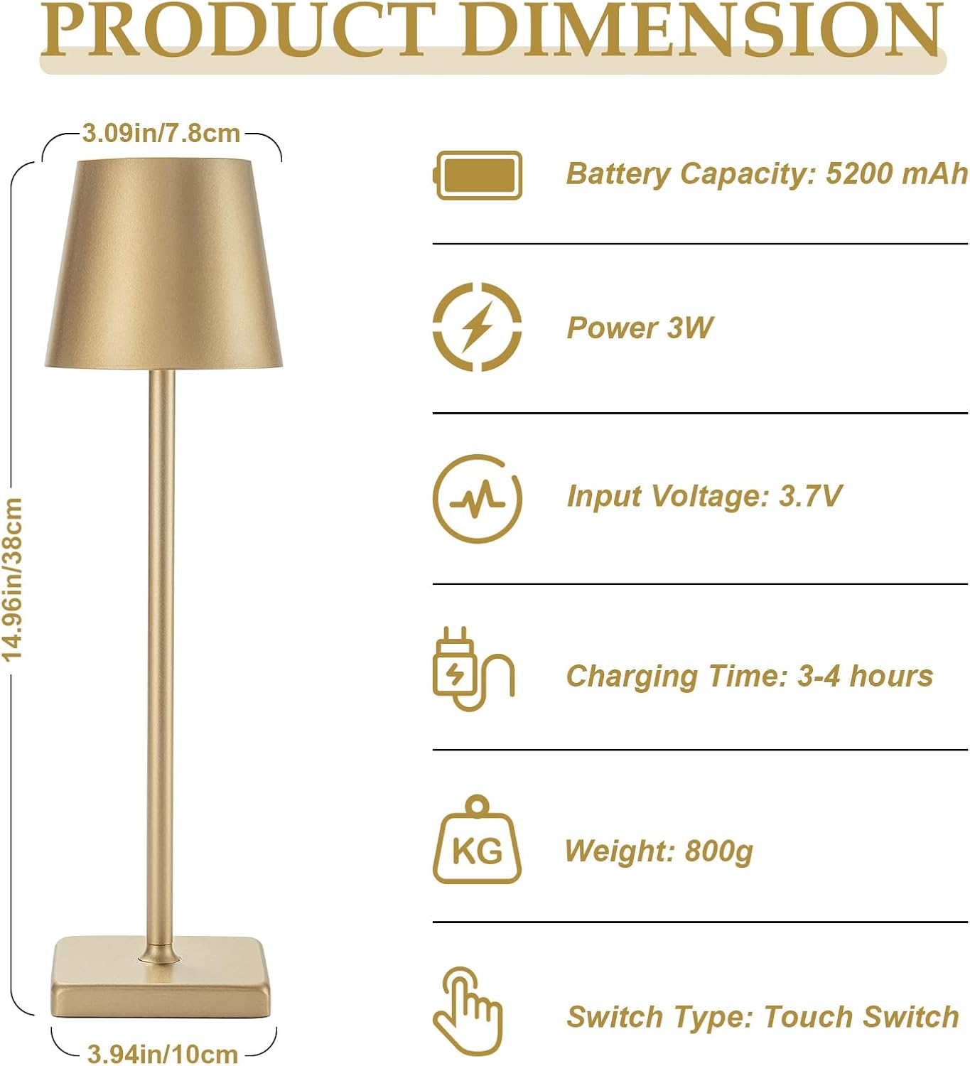 2 Rechargeable Table Lamp