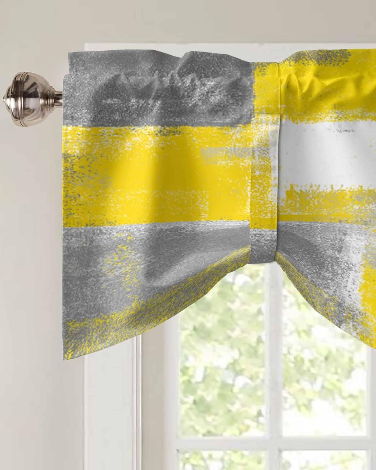 Yellow Graffiti Art Valance