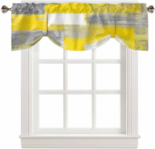 Yellow Graffiti Art Valance