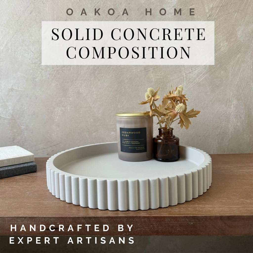 Round Decorative Tray for Coffee Table