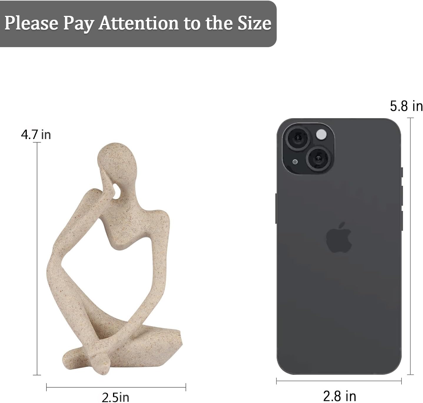 Thinker Style Abstract Sculpture Statue