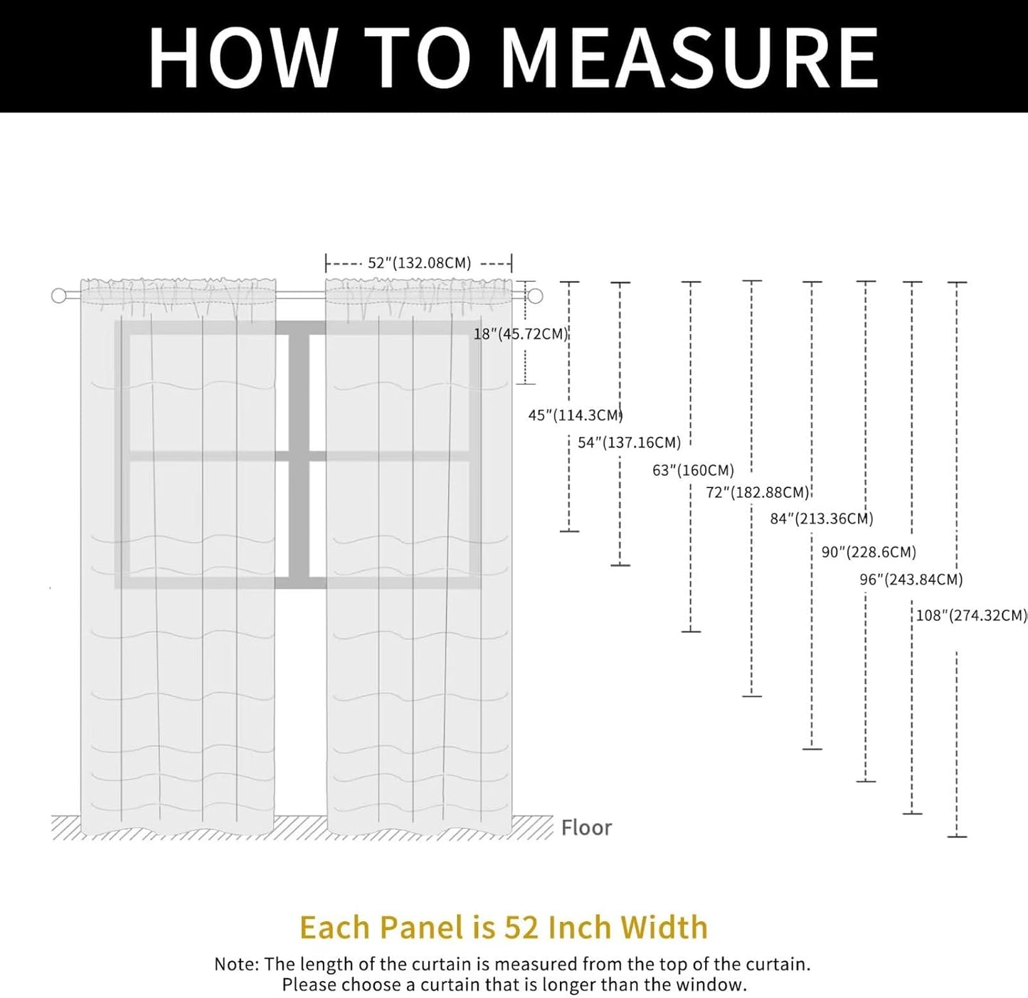 Sheer Voile Curtain Panels