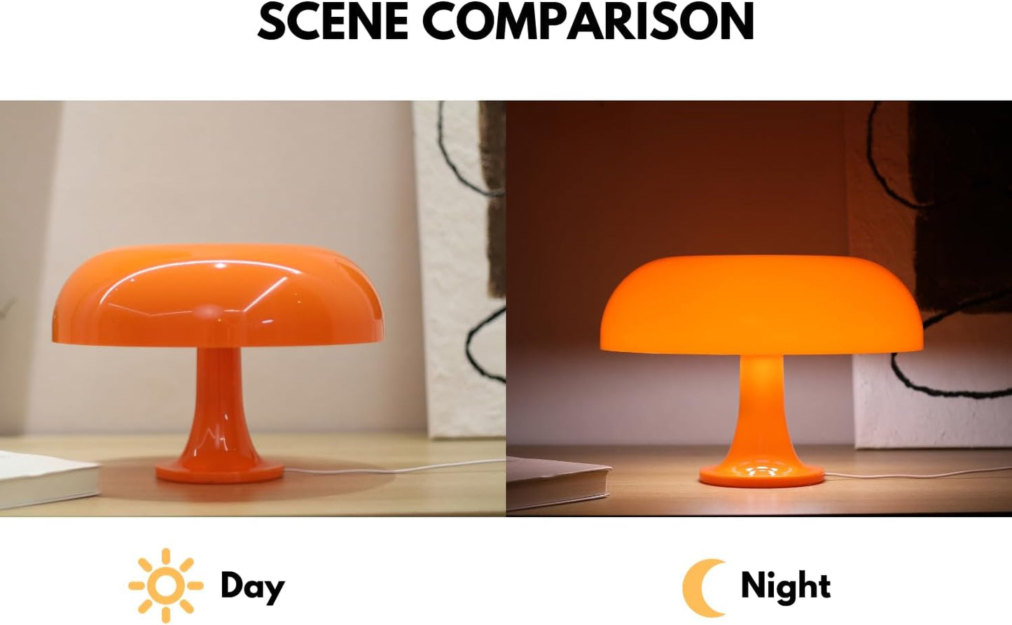 Orange Retro Mushroom Lamp