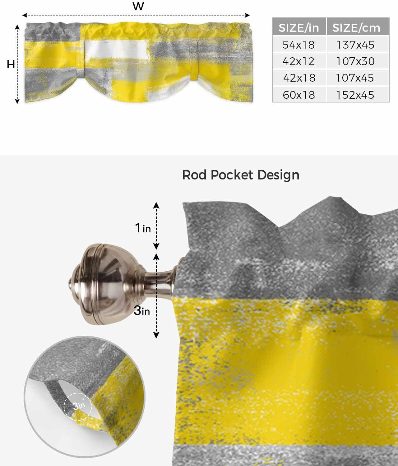 Yellow Graffiti Art Valance