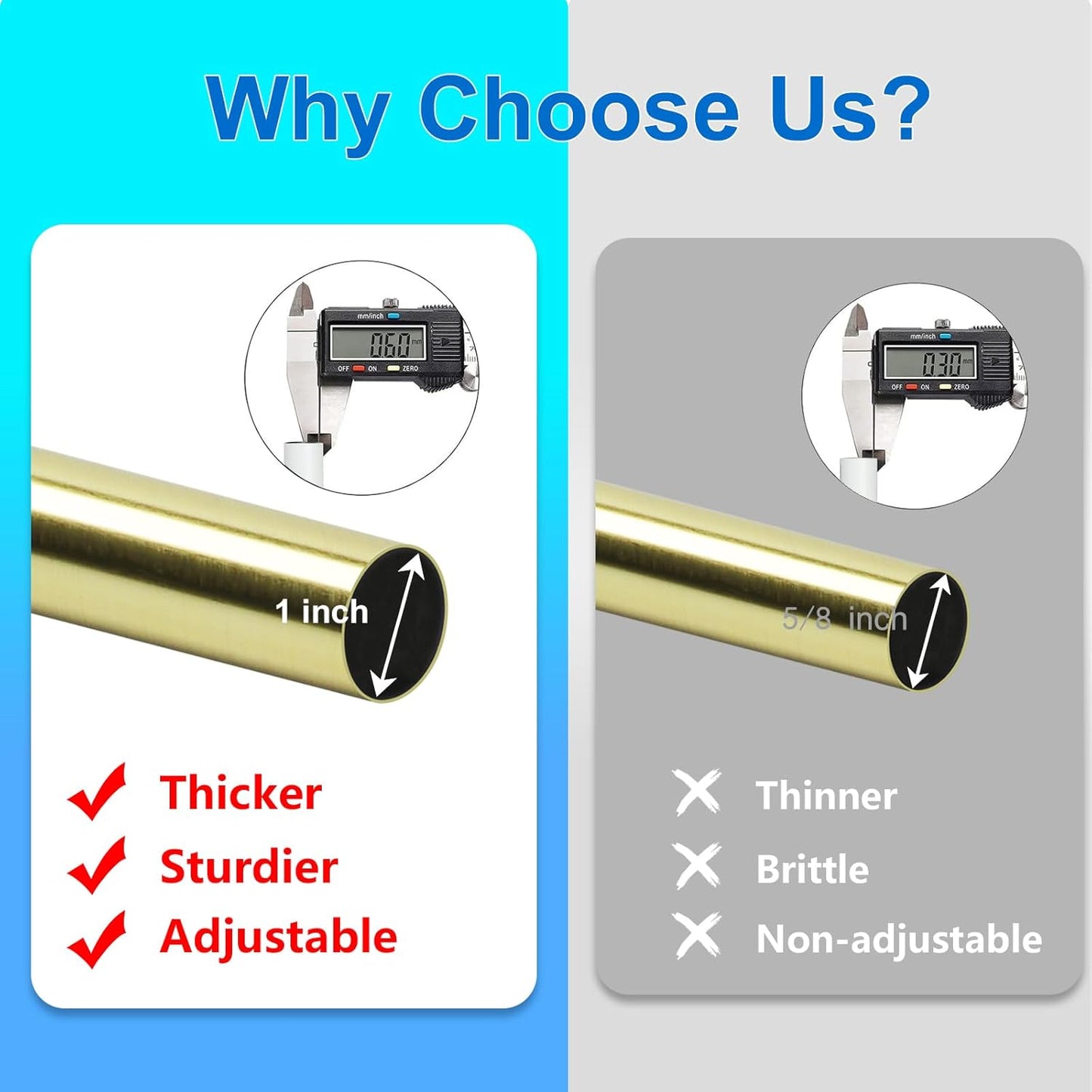 Adjustable Gold Curtain Rod