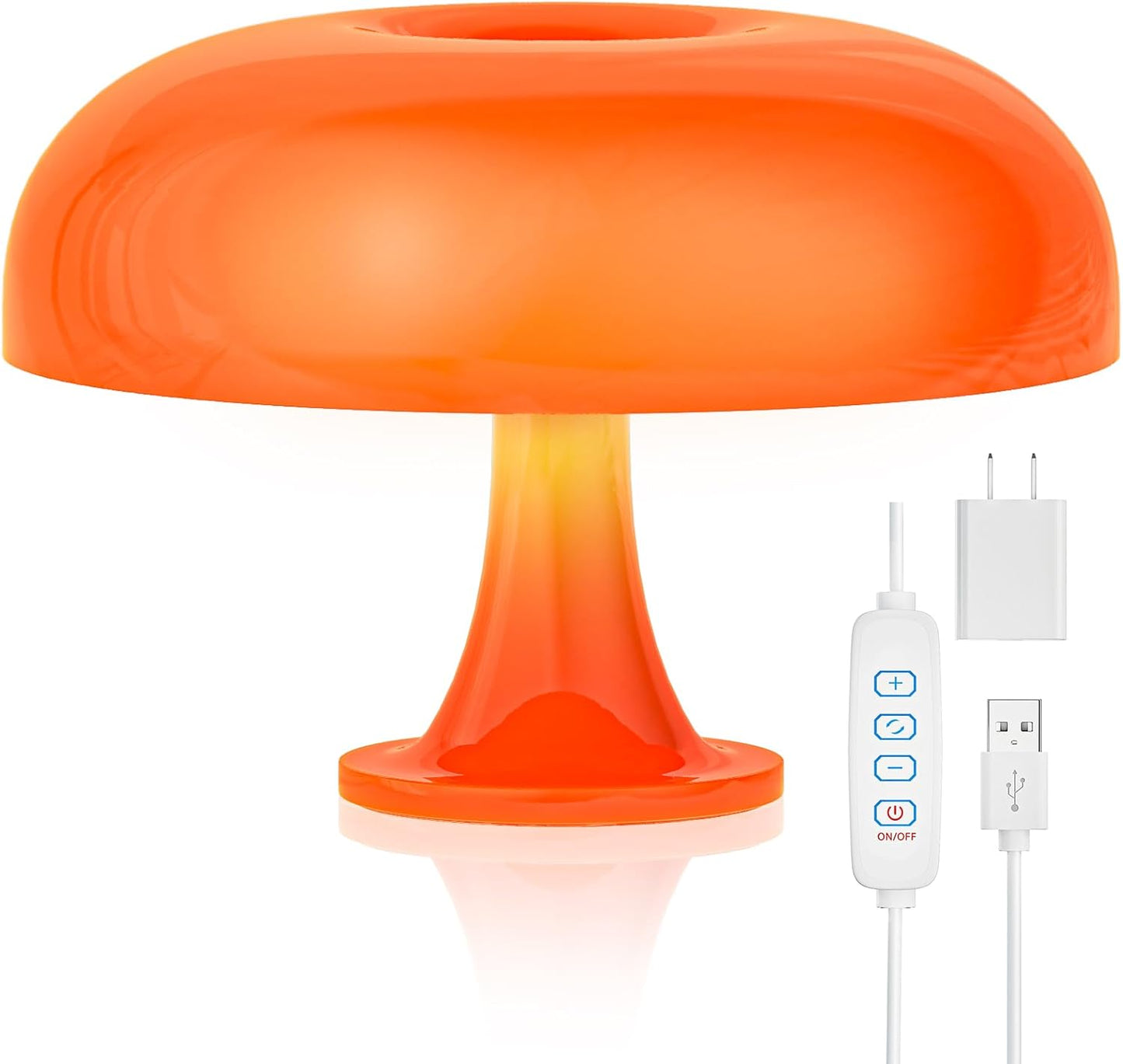 Orange Retro Mushroom Lamp