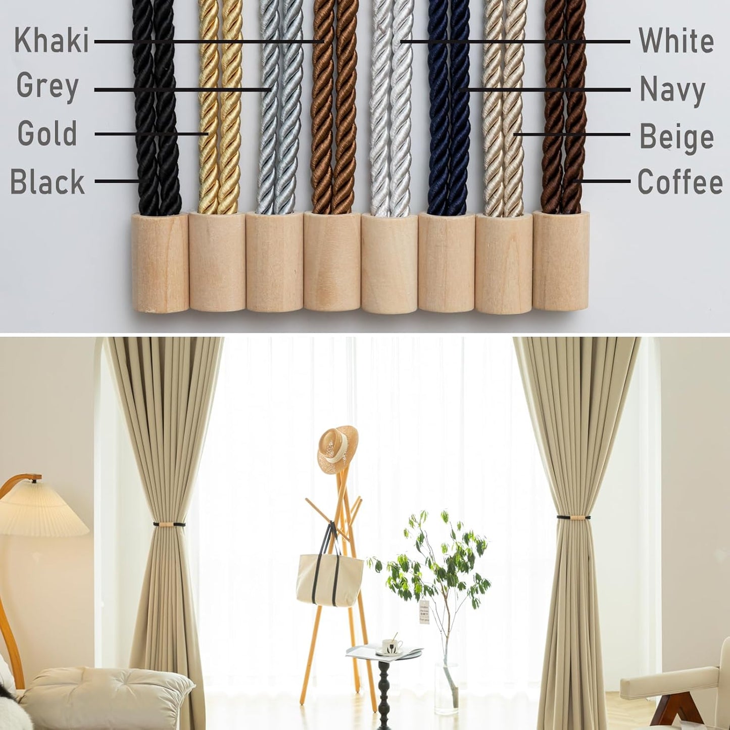 Magnetic Boho Curtain Tiebacks