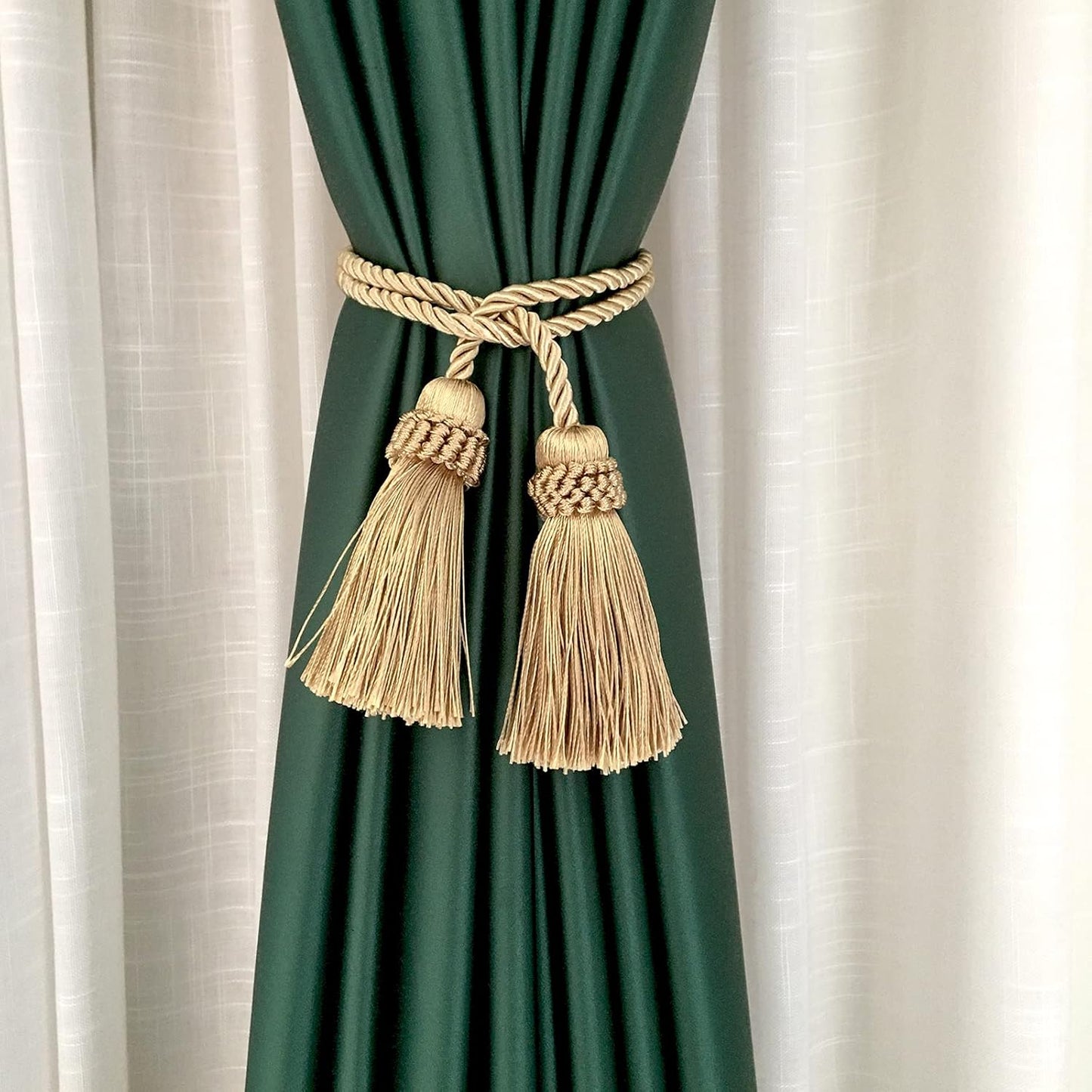 Gold Tassel Curtain Tiebacks