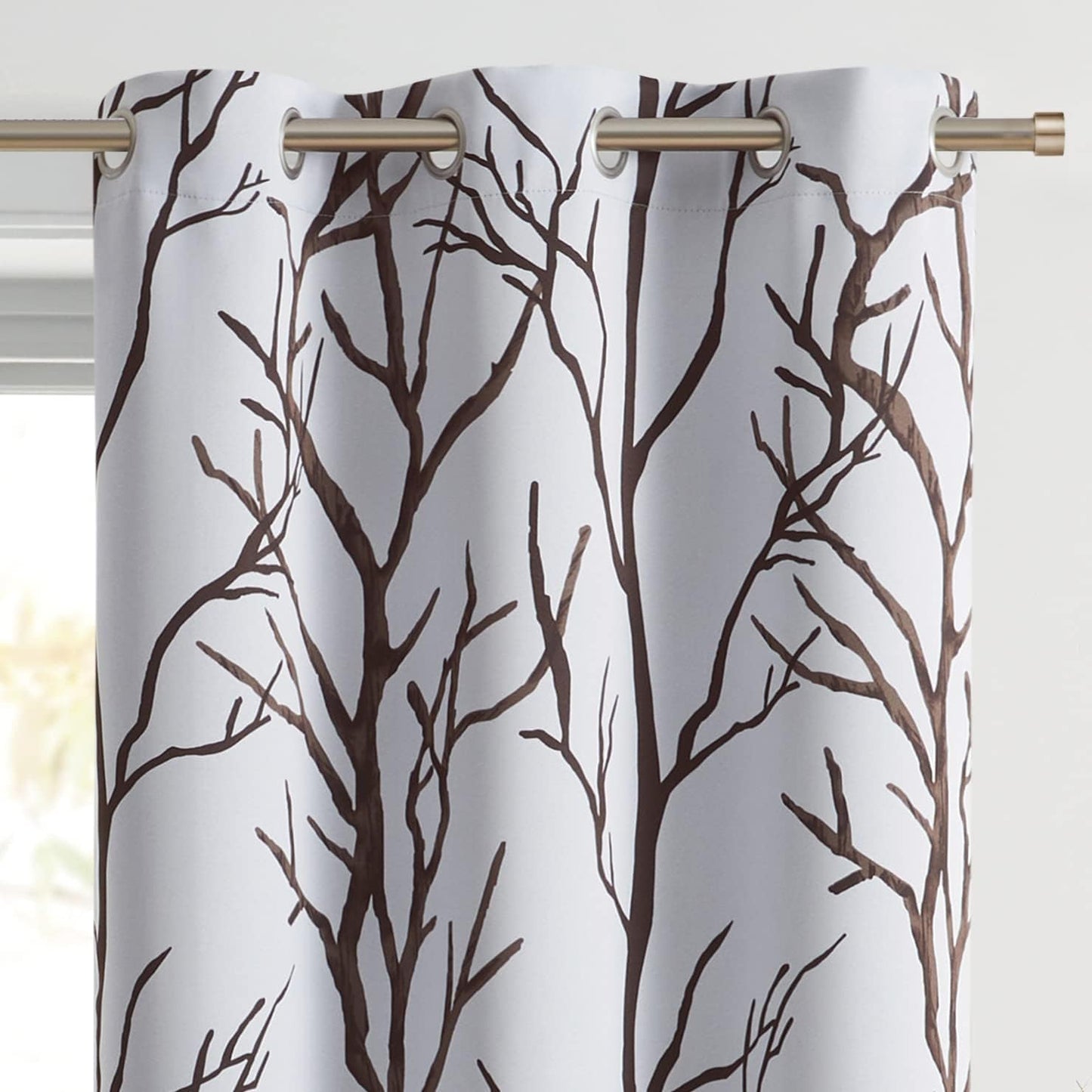 Beige Blackout Grommet Curtains