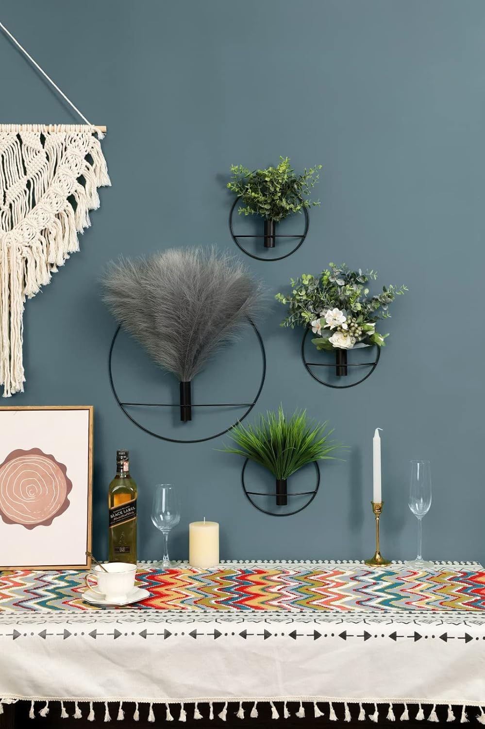 Hanging Artificial Pampas Display