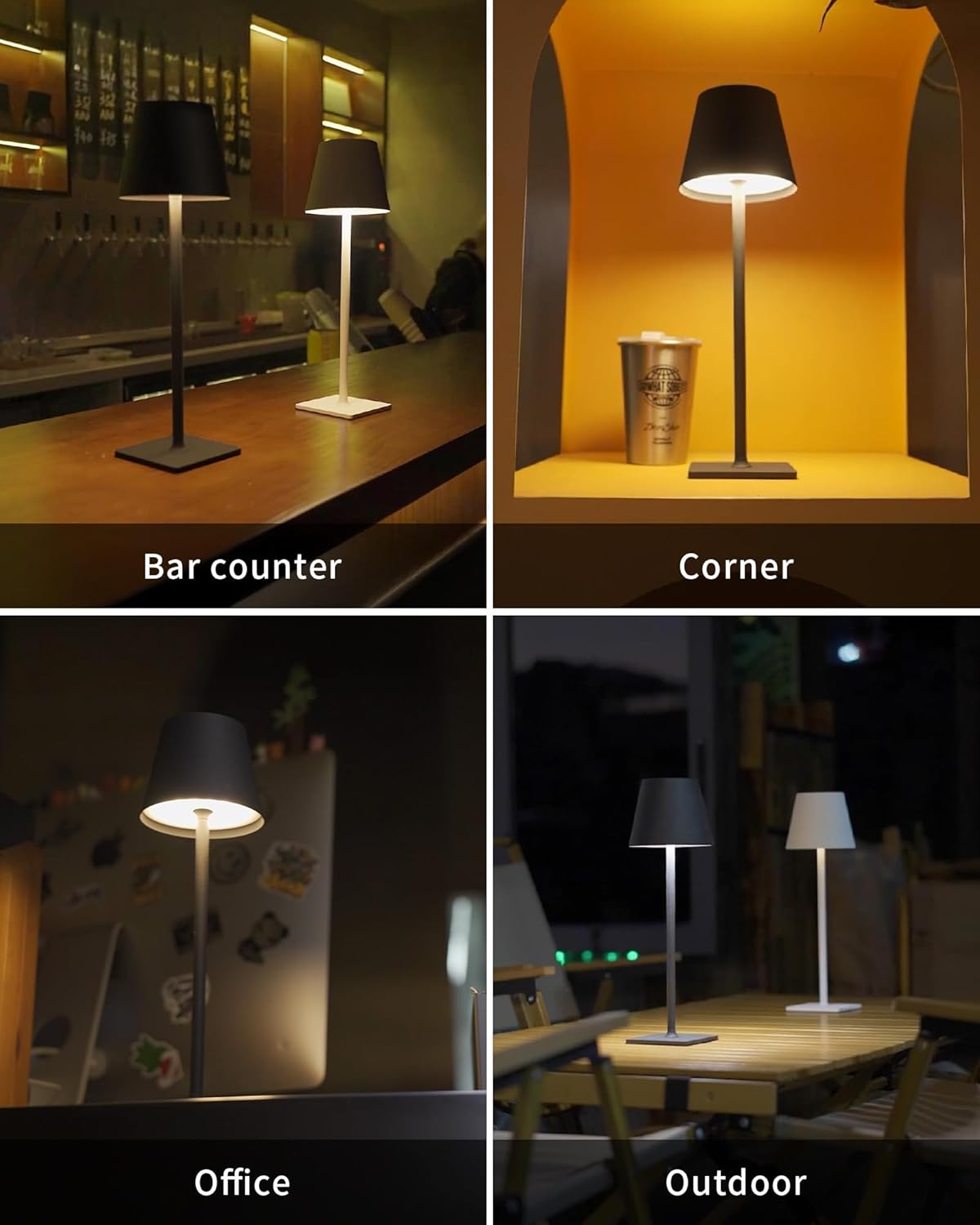Cordless Black Table Lamp