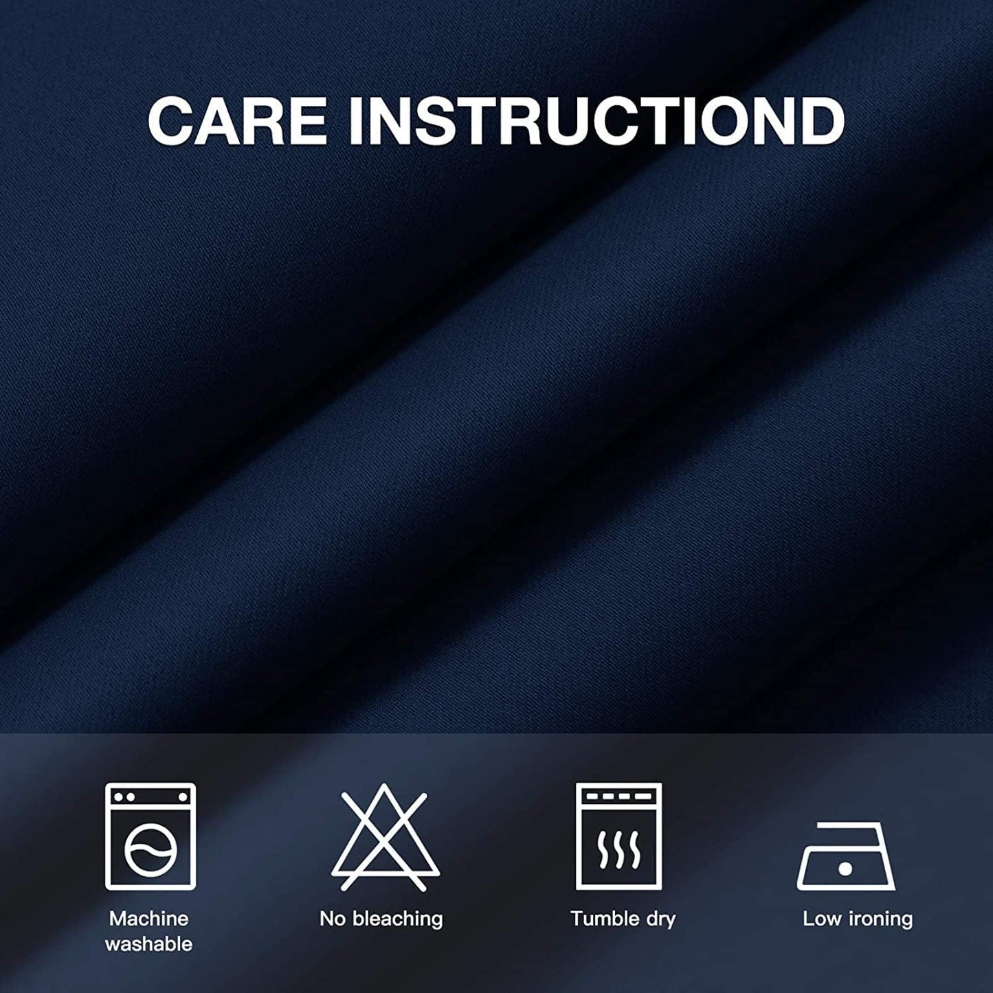 Navy Blue Thermal Blackout Curtains (Set of 2)