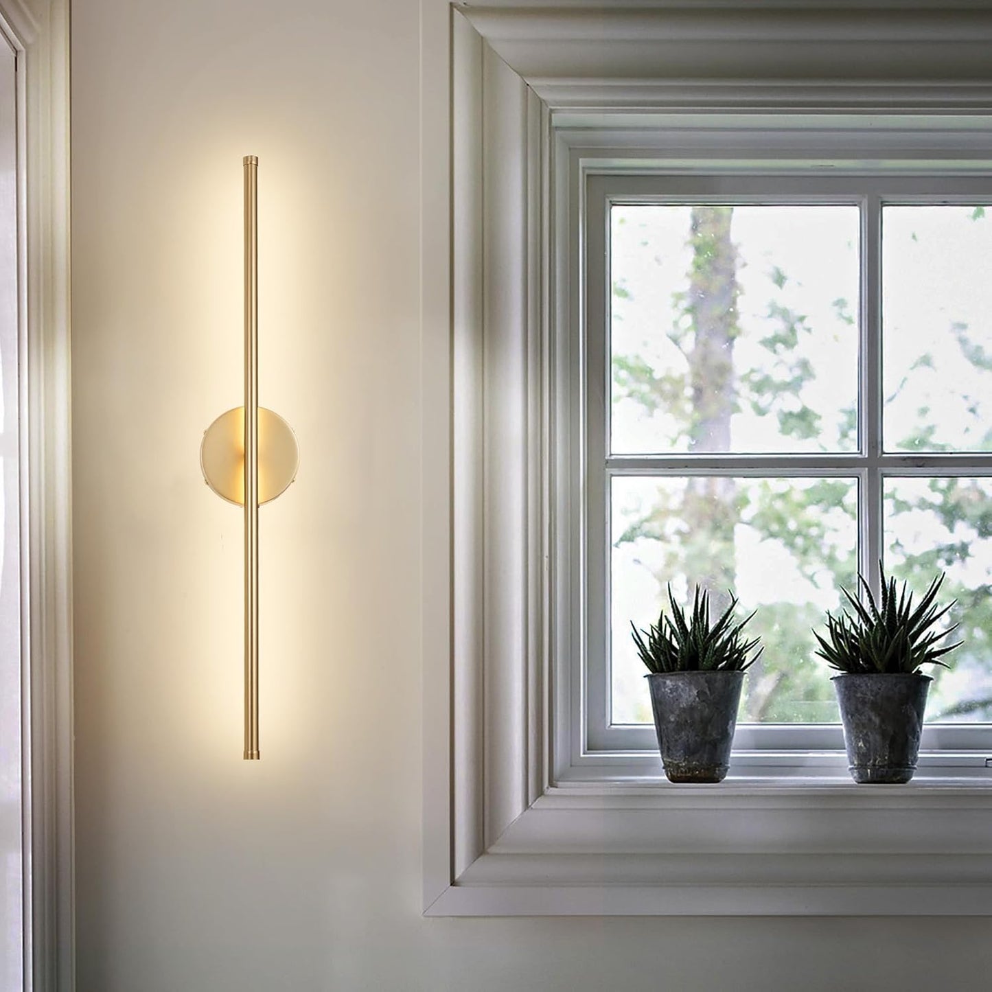 Battery Operated Gold Wall Sconces