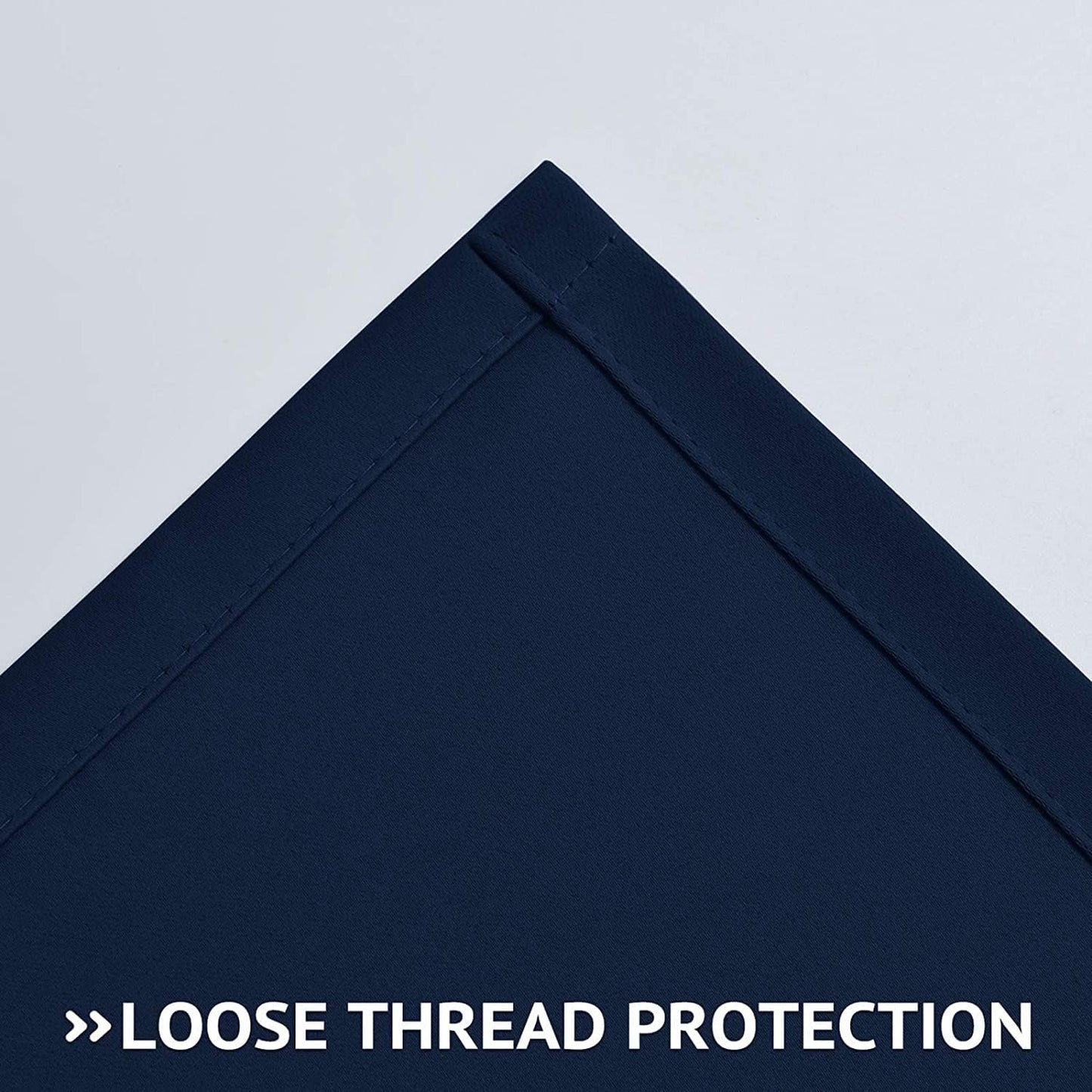 Navy Blue Thermal Blackout Curtains (Set of 2)