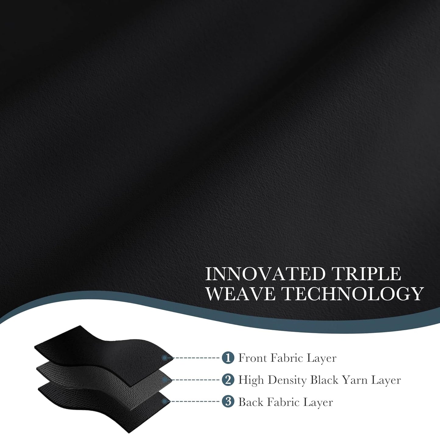 Pony Dance Black Short Blackout Curtains (Set of 2)