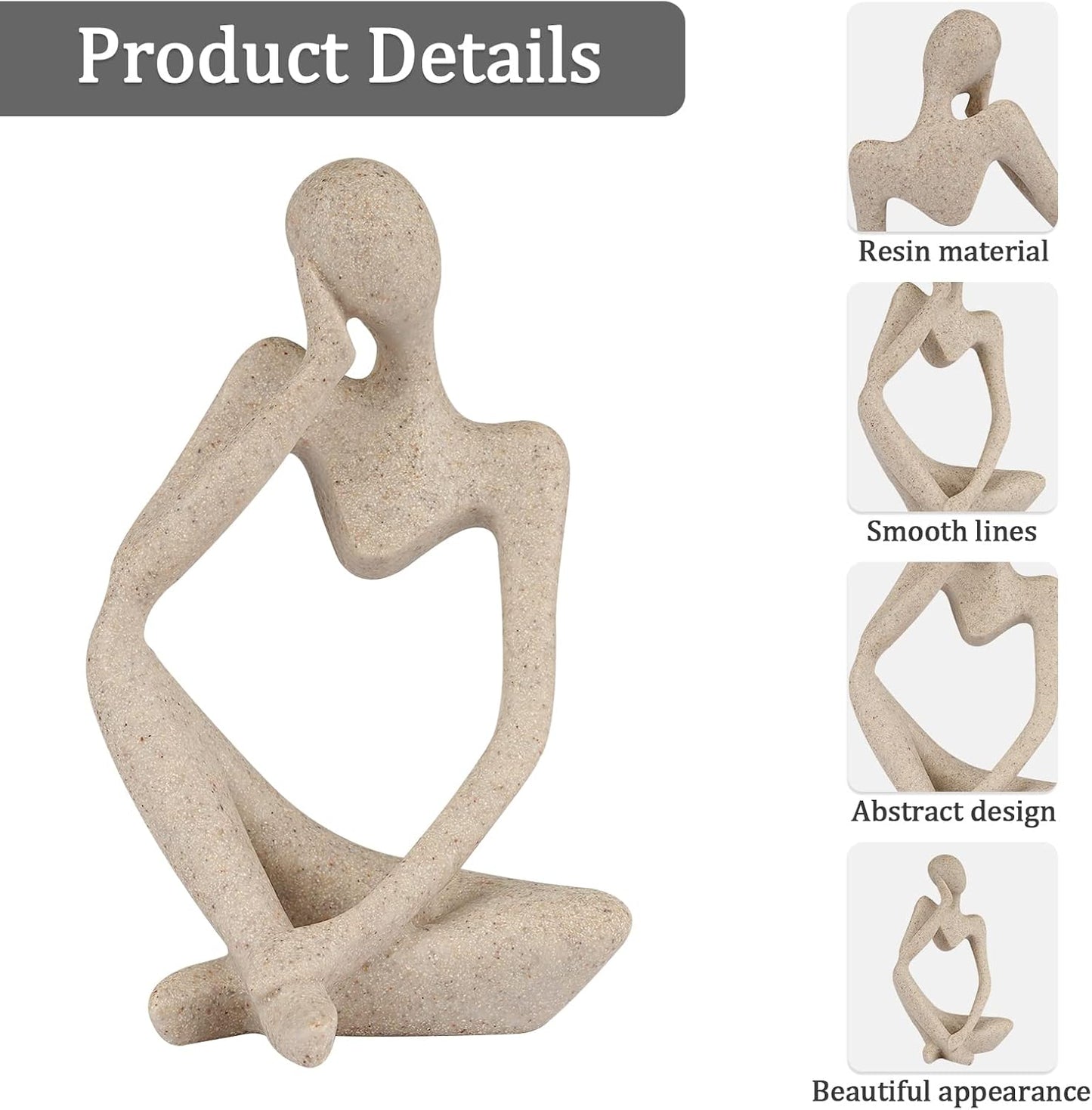 Thinker Style Abstract Sculpture Statue