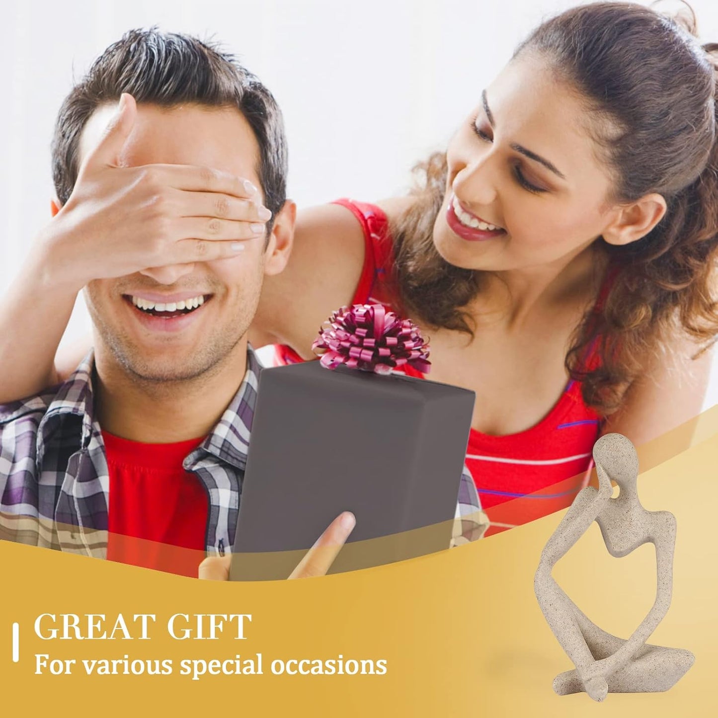 Thinker Style Abstract Sculpture Statue