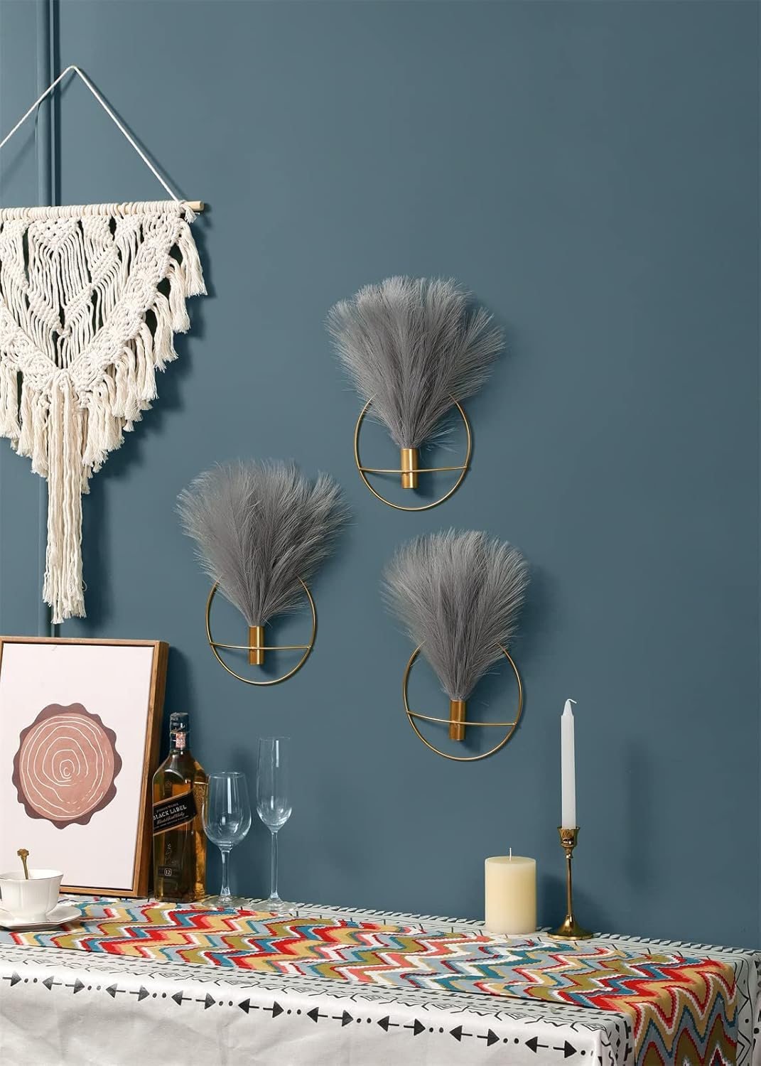 Hanging Artificial Pampas Display