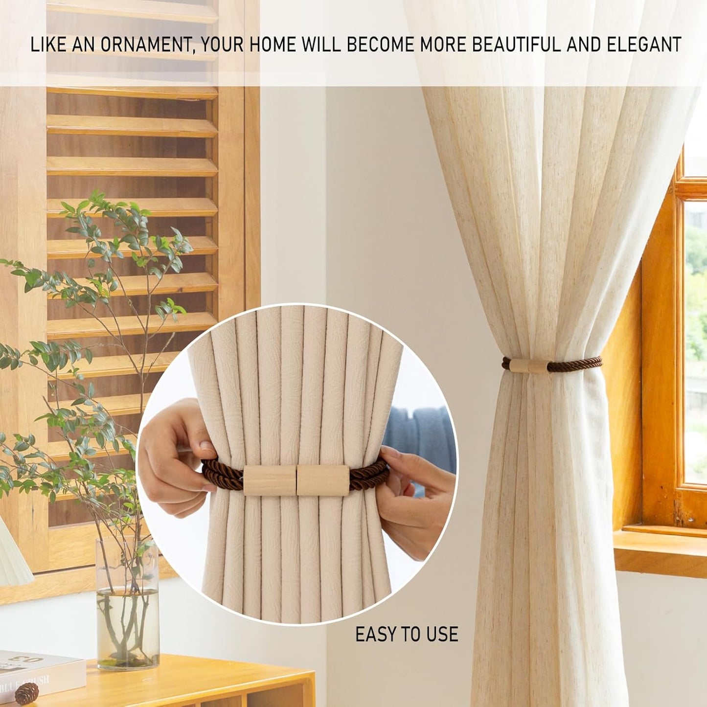 Magnetic Boho Curtain Tiebacks