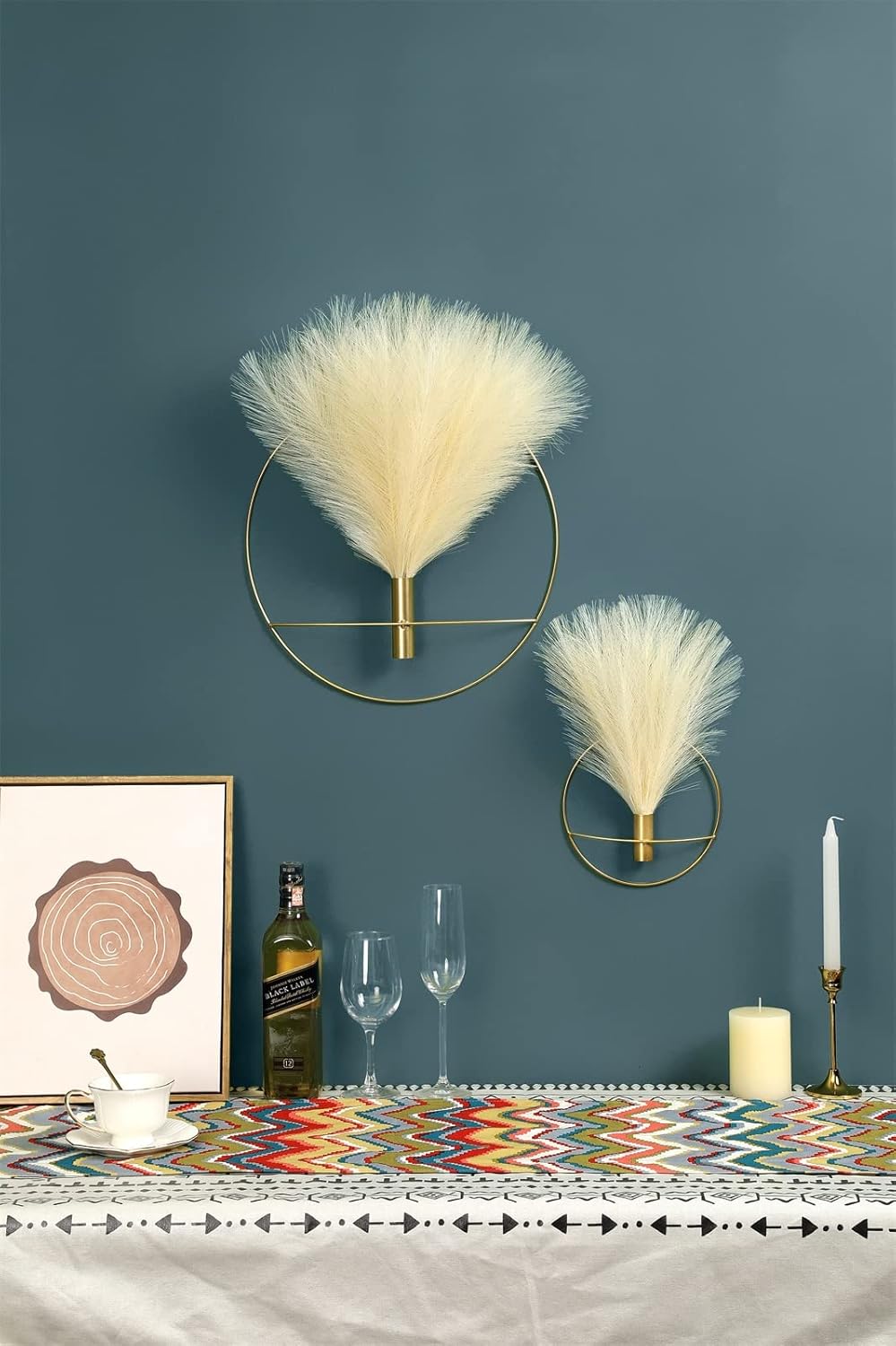 Hanging Artificial Pampas Display