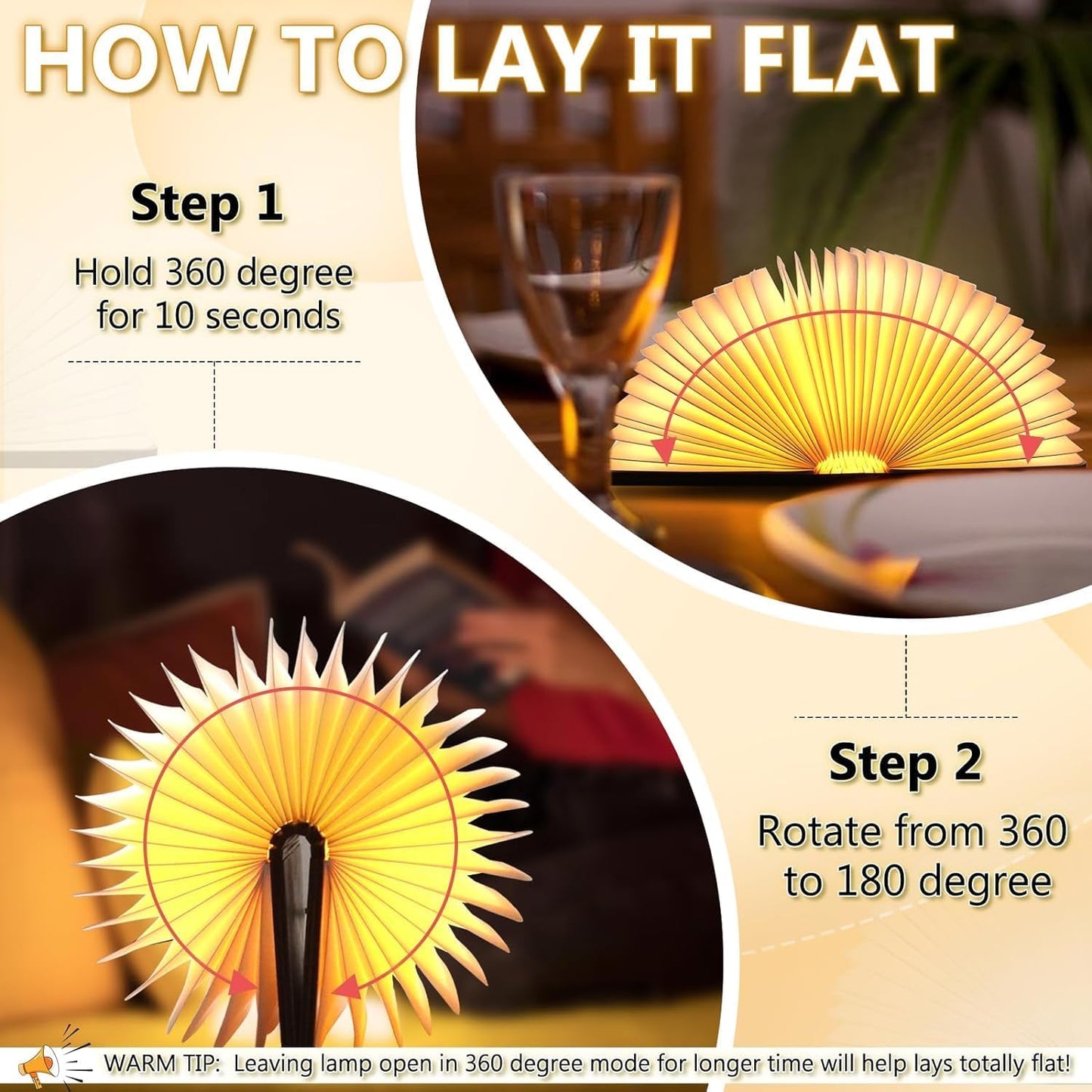 Mini 3D Folding Book Light