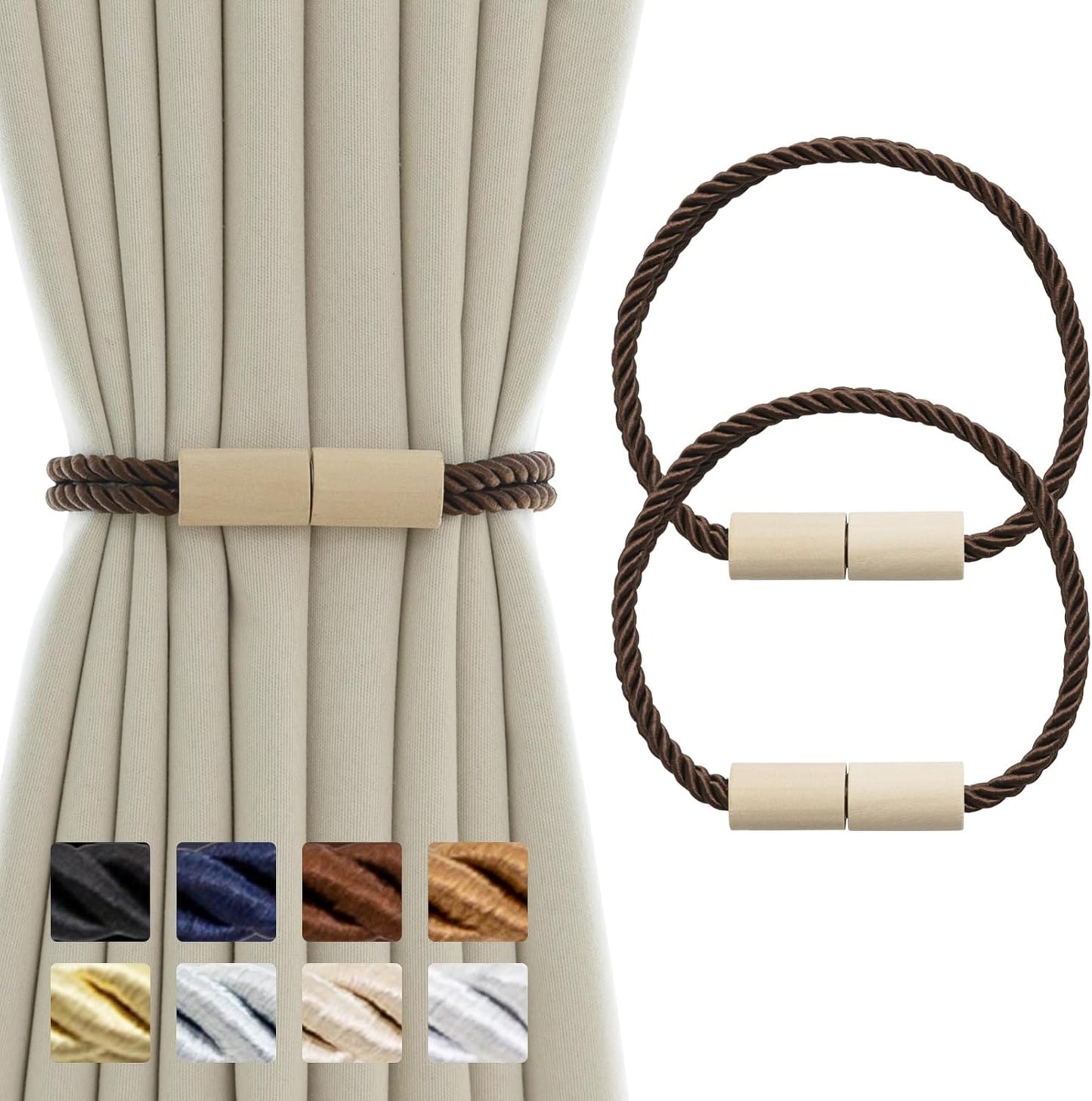 Magnetic Boho Curtain Tiebacks