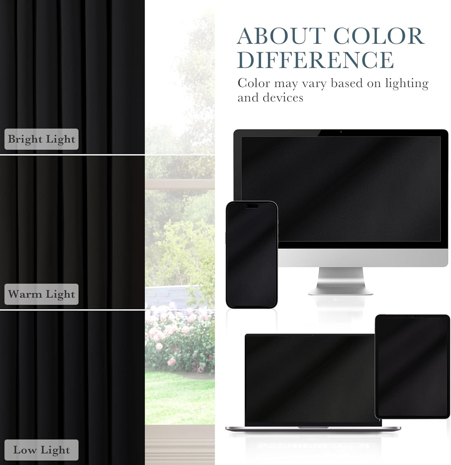 Pony Dance Black Short Blackout Curtains (Set of 2)