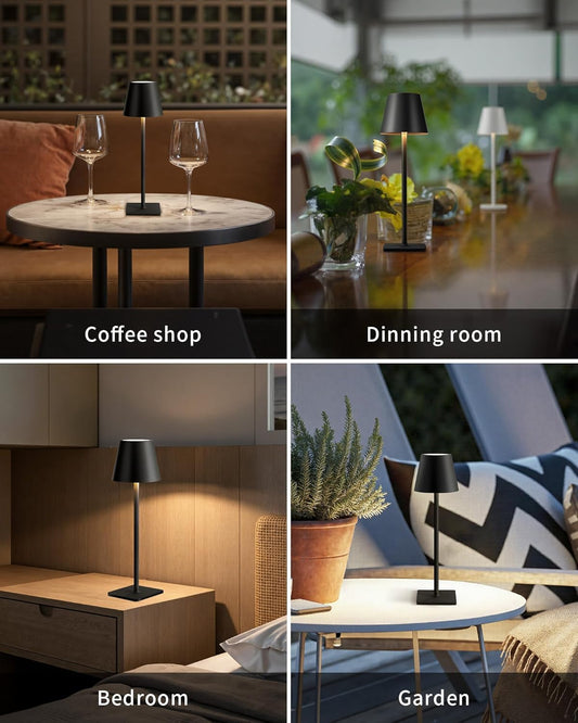 Cordless Black Table Lamp