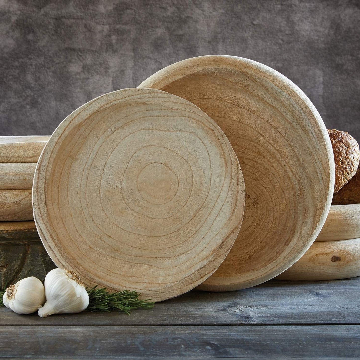 Modern Organic Wooden Decorative Bowl
