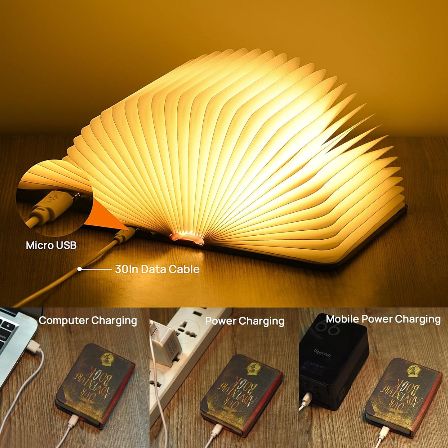 Mini 3D Folding Book Light