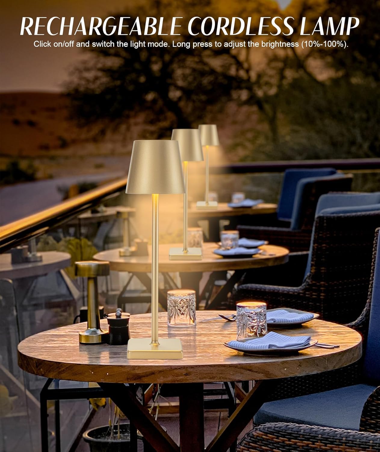 2 Rechargeable Table Lamp