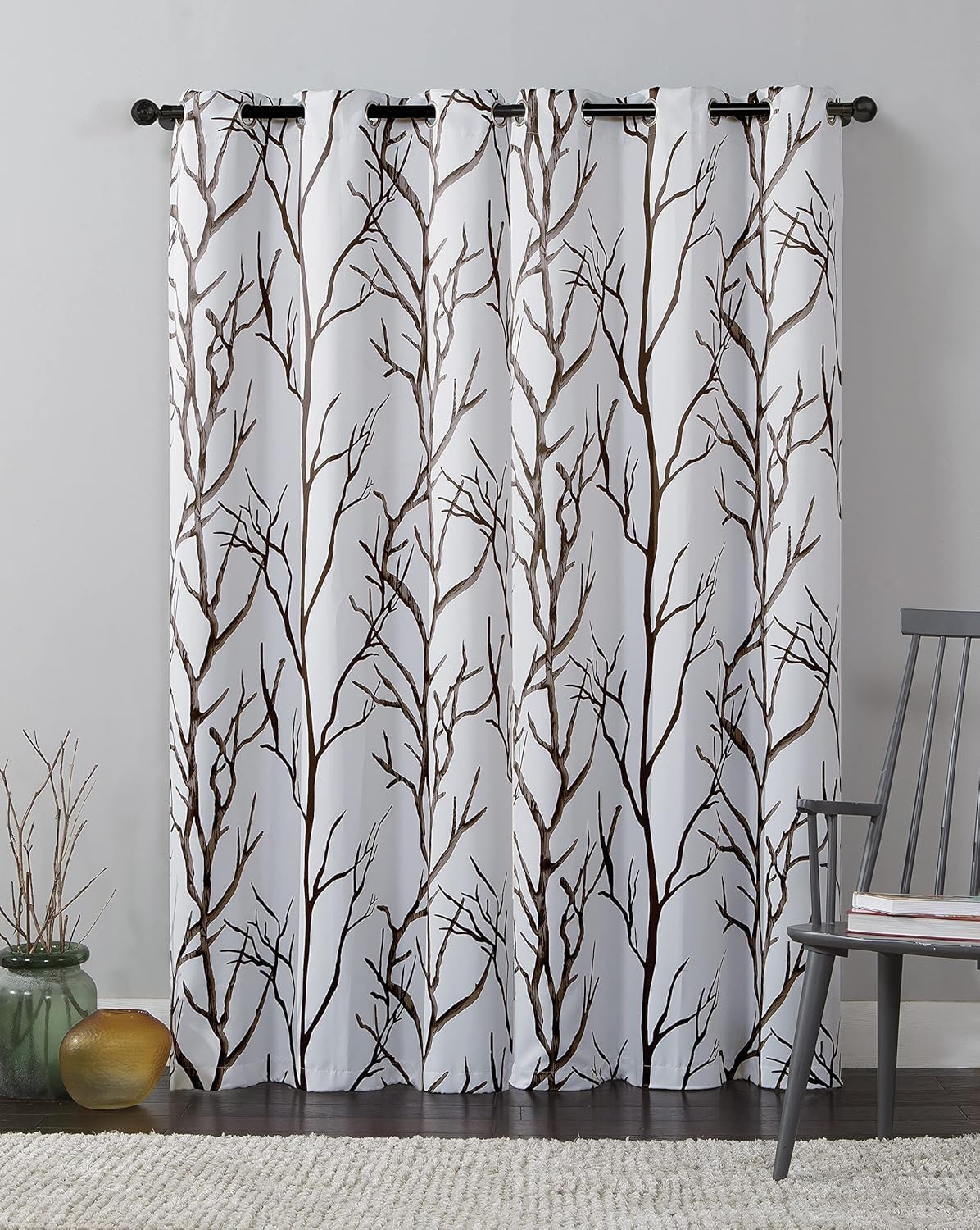 Beige Blackout Grommet Curtains