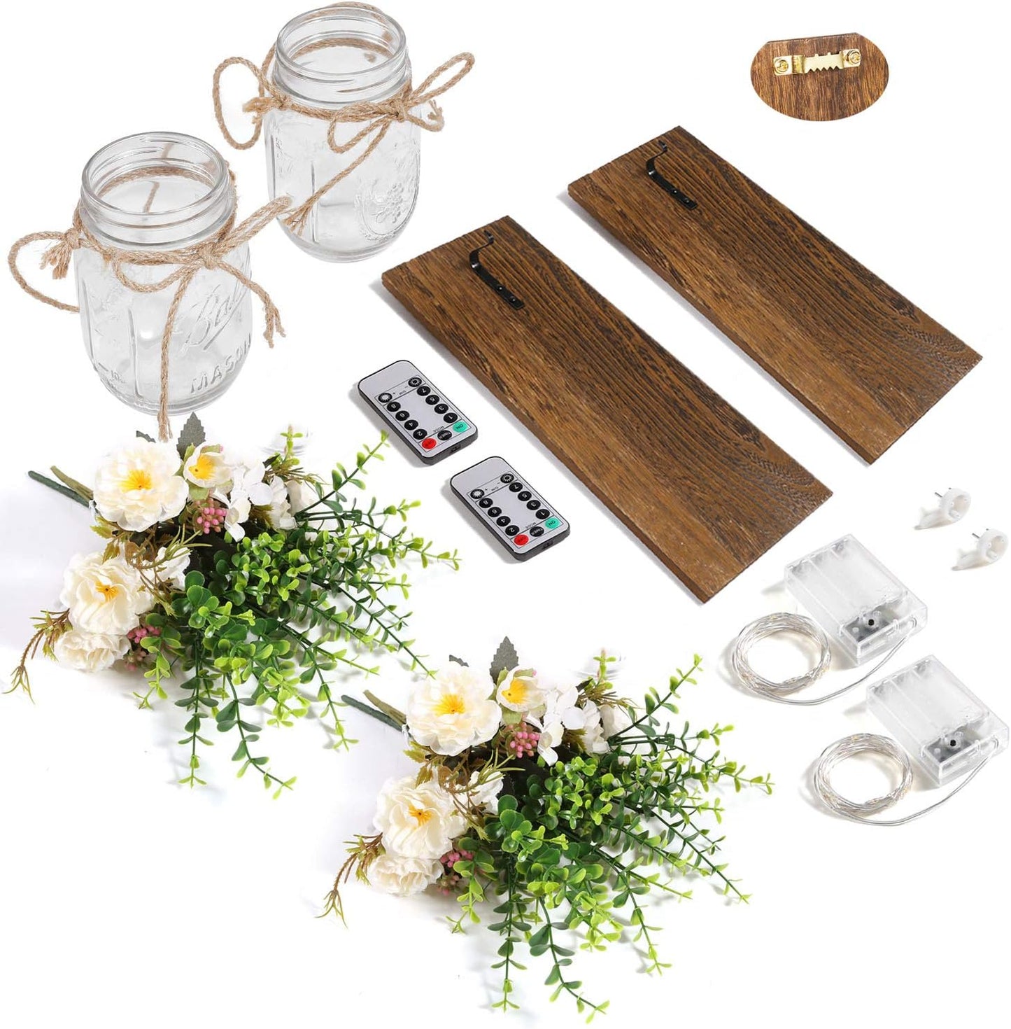 Rustic Mason Jar Sconces