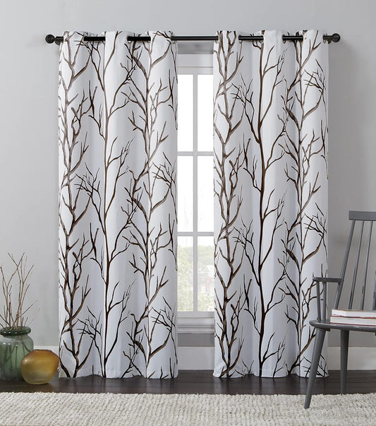 Beige Blackout Grommet Curtains