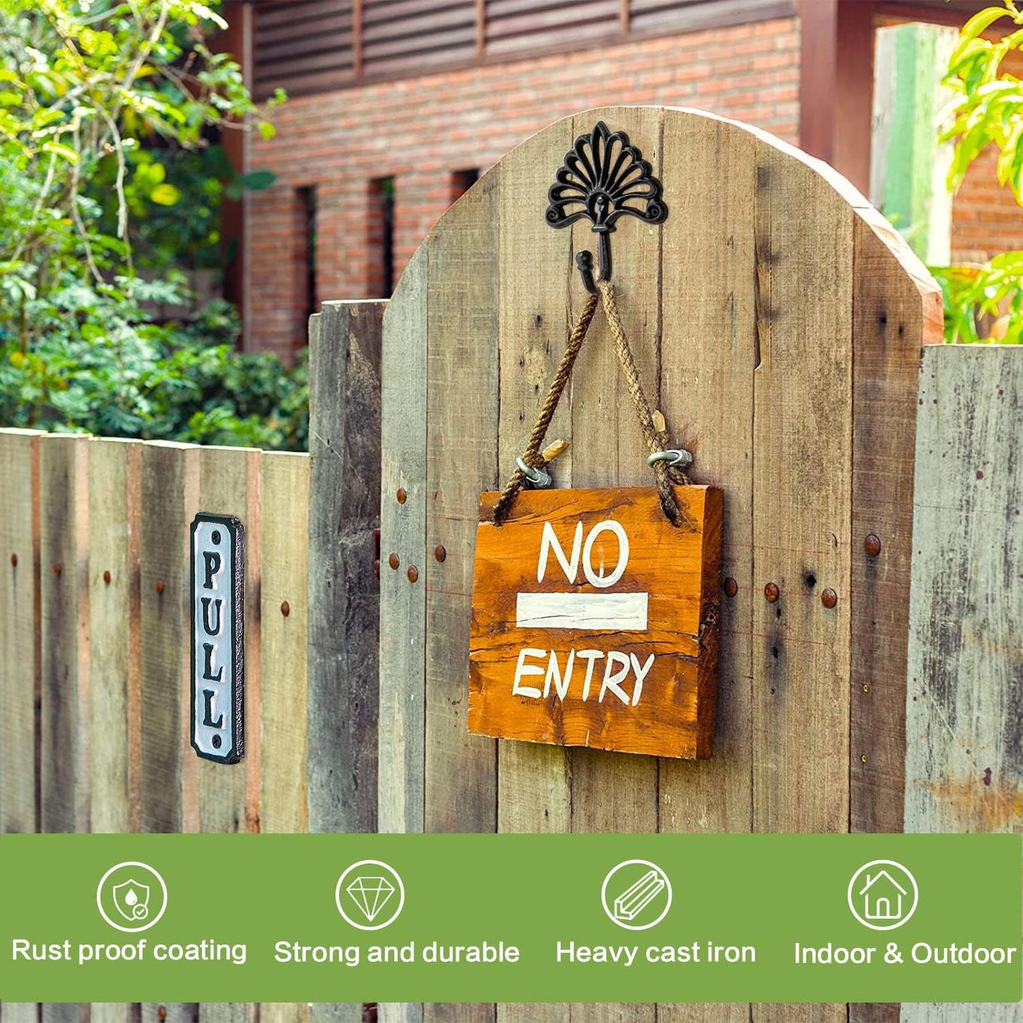 Cast Iron Push Pull Door Signs