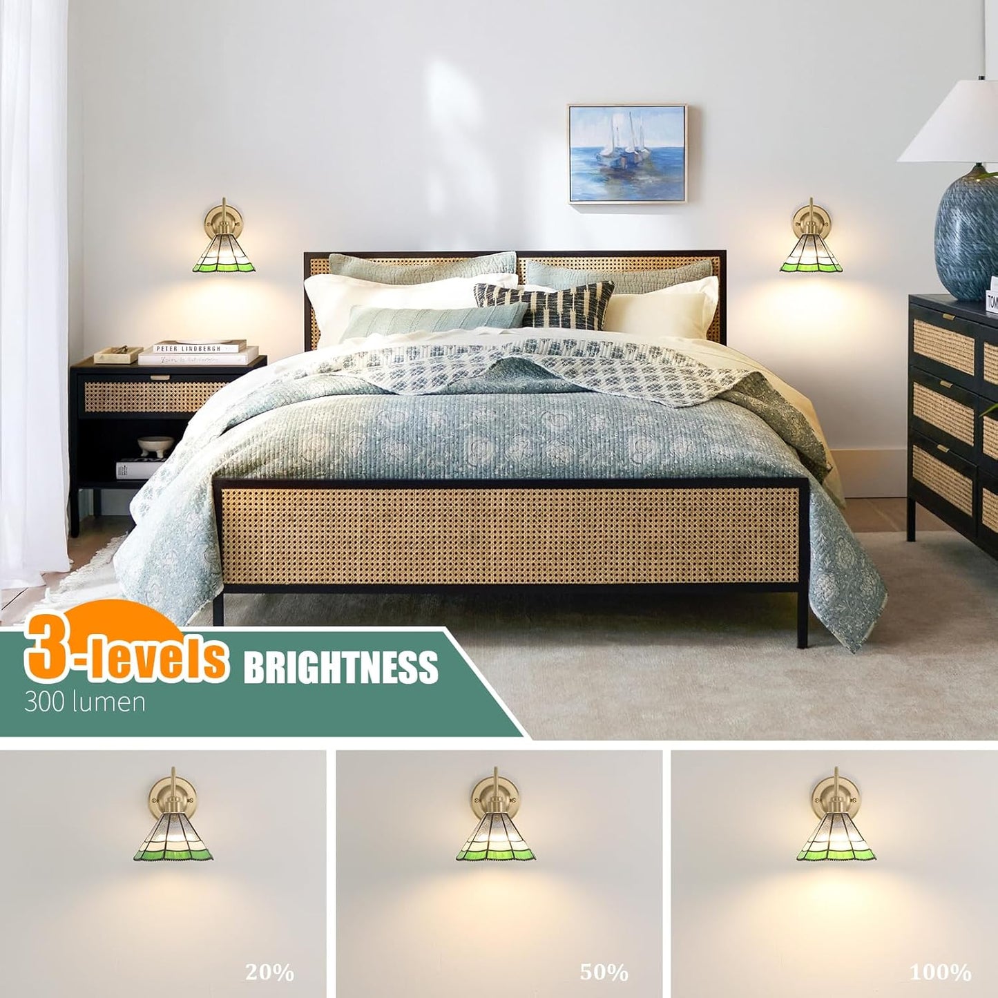 Vintage Blue Wall Sconce